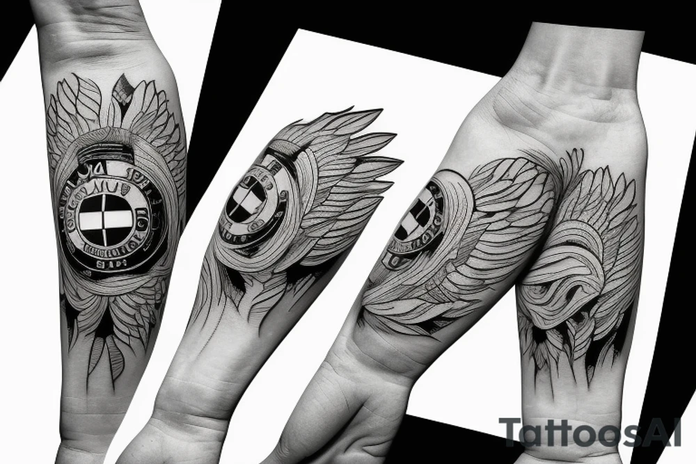 BMW, minimalistic tattoo idea
