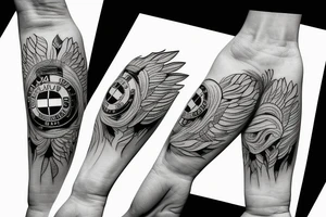 BMW, minimalistic tattoo idea