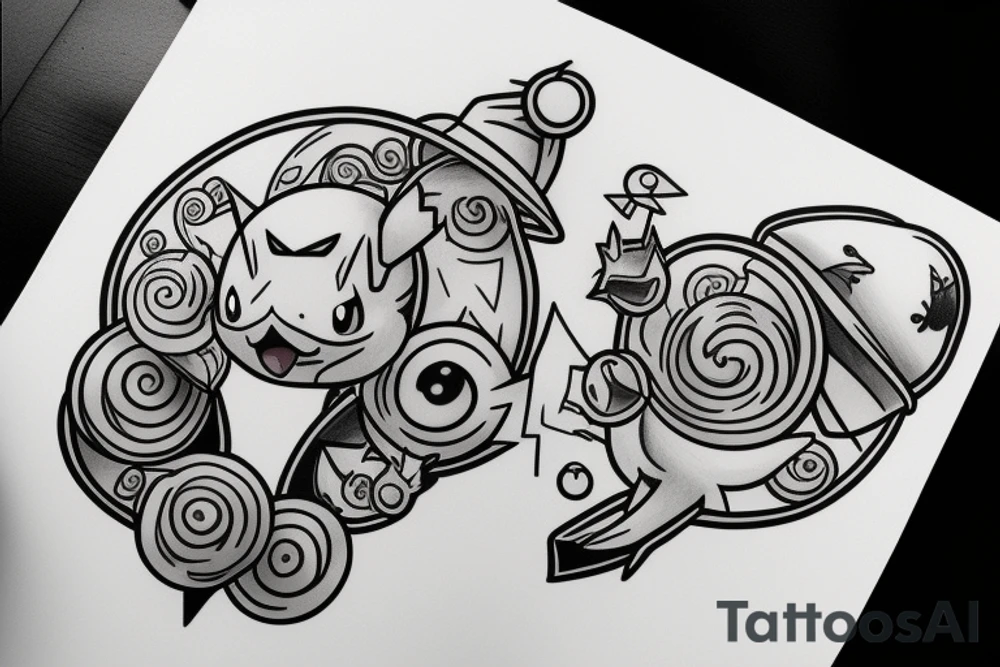 pokemon with hat tattoo idea