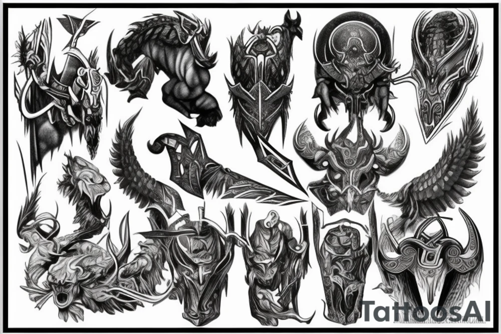 Engravings of ragnarok tattoo idea