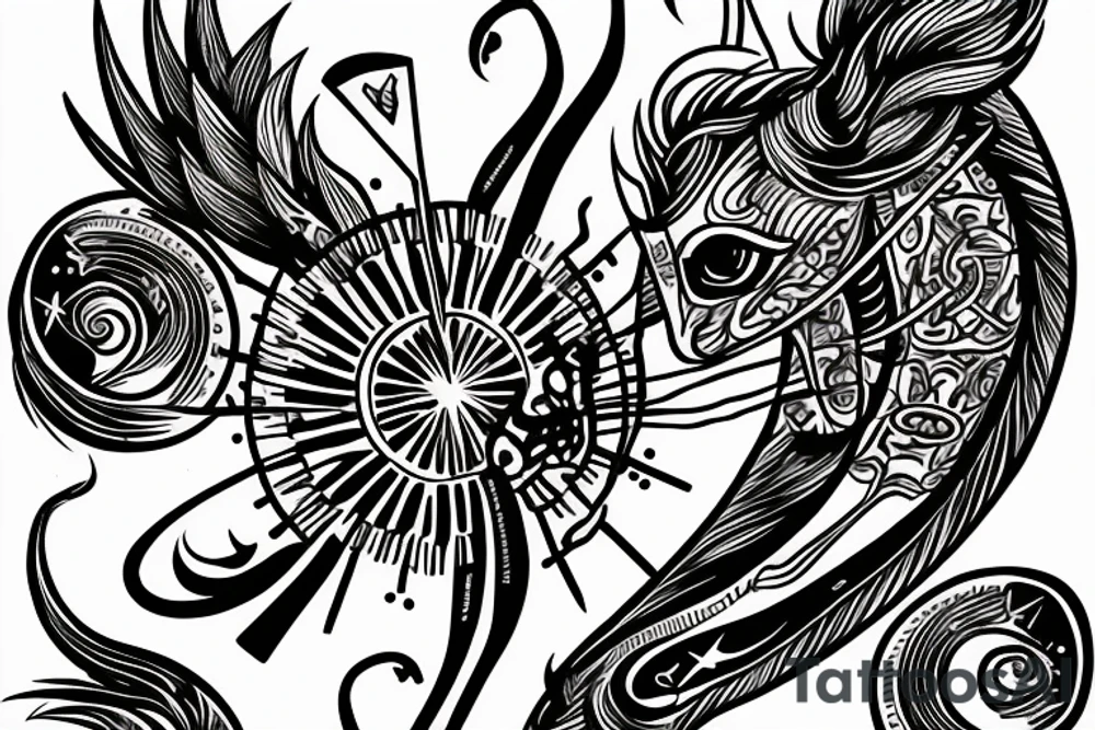 sagittarius zodiac tattoo idea