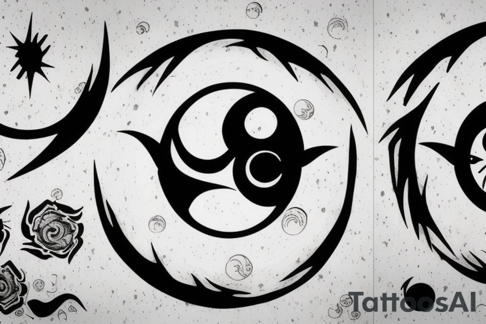 Itachi sharingan, moon tattoo idea