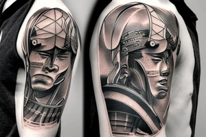 Two samurai’s fighting tattoo idea