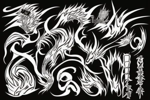 Bleach, zanka No tachi, fire tattoo idea