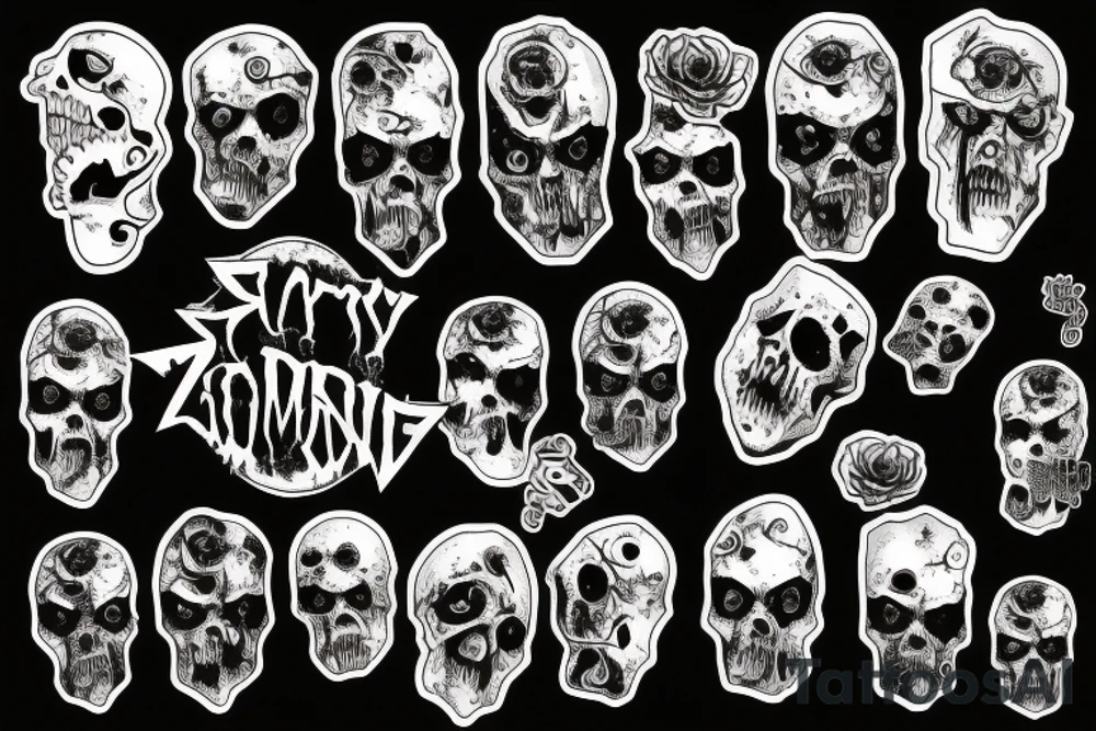Scary zombie tattoo idea
