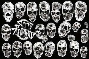 Scary zombie tattoo idea