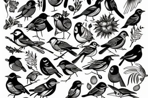 birds tattoo idea