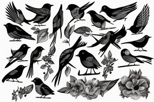 birds tattoo idea