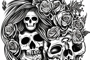 sant muerte tattoo idea