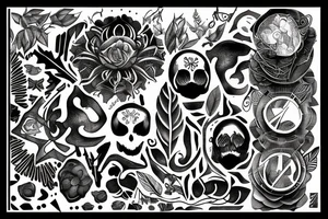 Broker Grek Columbią overgrown with Izy tattoo idea