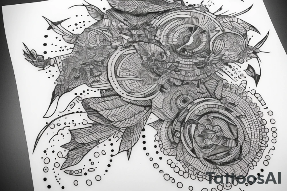 Broker Grek Columbią overgrown with Izy tattoo idea