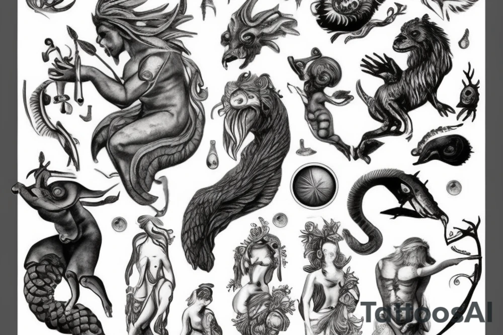 greek mythology creature tattoo idea