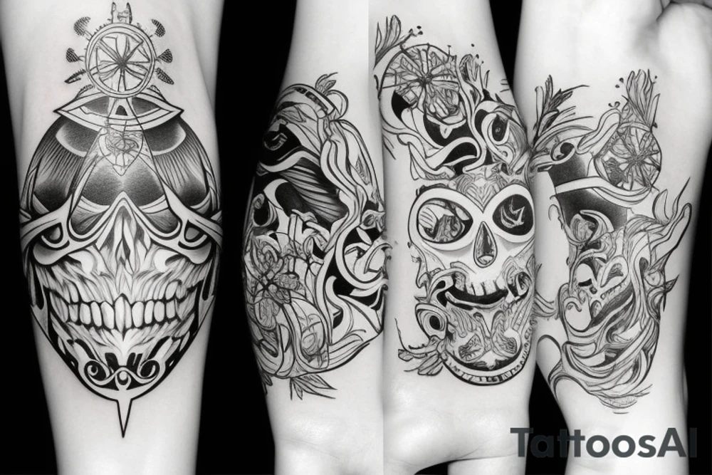 Statek wikingów i bogowie tattoo idea