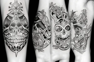 Statek wikingów i bogowie tattoo idea