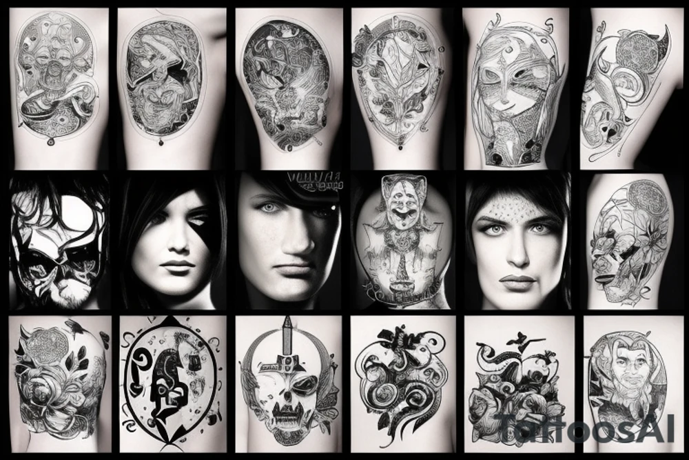 Statek wikingów i bogowie tattoo idea