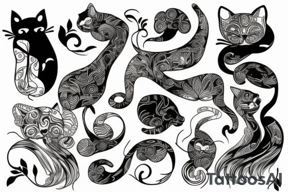 Cat,black tattoo idea