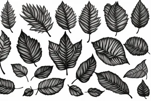 Tree, linden tree, leaves, flowers realistic, engraving style tattoo idea