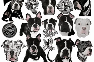 Pitbull tattoo idea