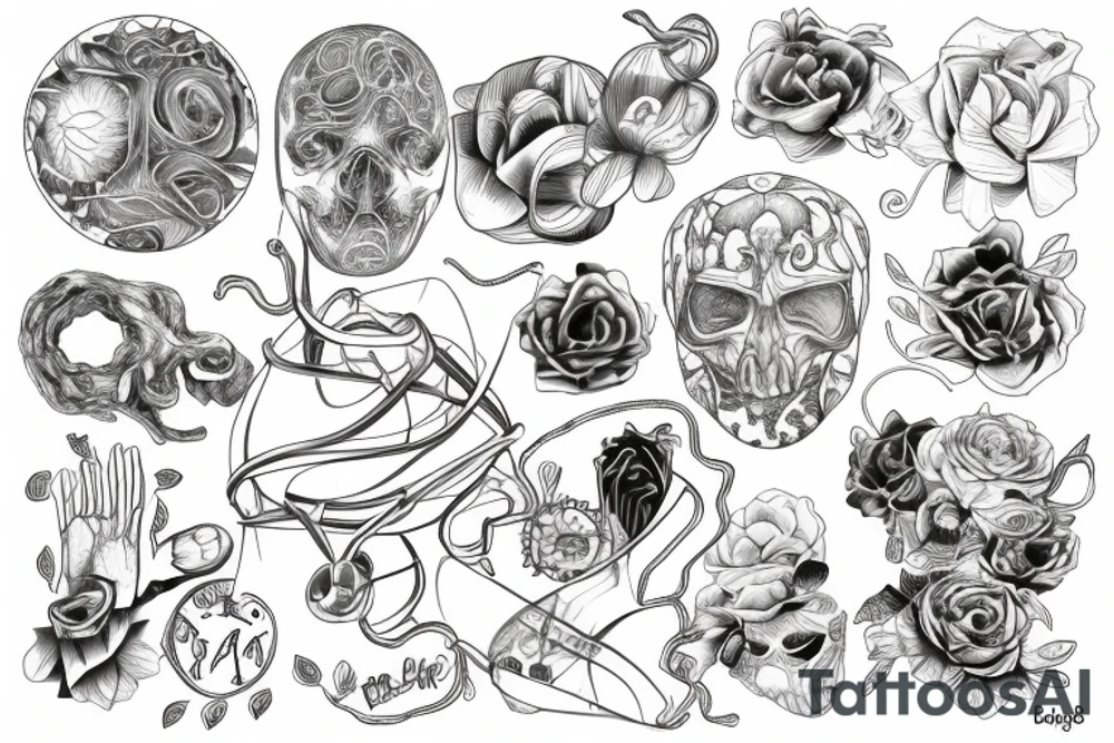 I H S intertwined for a medical tattoo idea