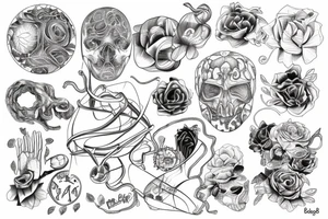 I H S intertwined for a medical tattoo idea