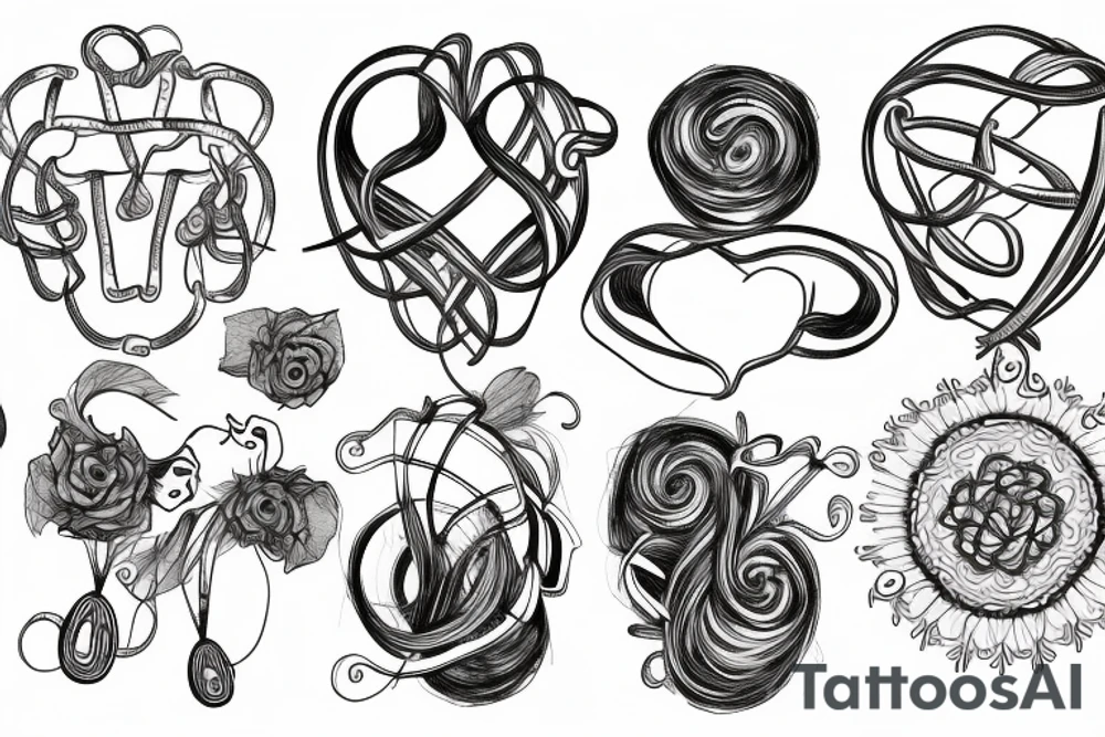 I H S intertwined for a medical tattoo idea