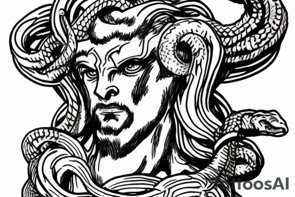 greek god mythology creature medusa snake minotaur tattoo idea
