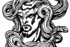 greek god mythology creature medusa snake minotaur tattoo idea