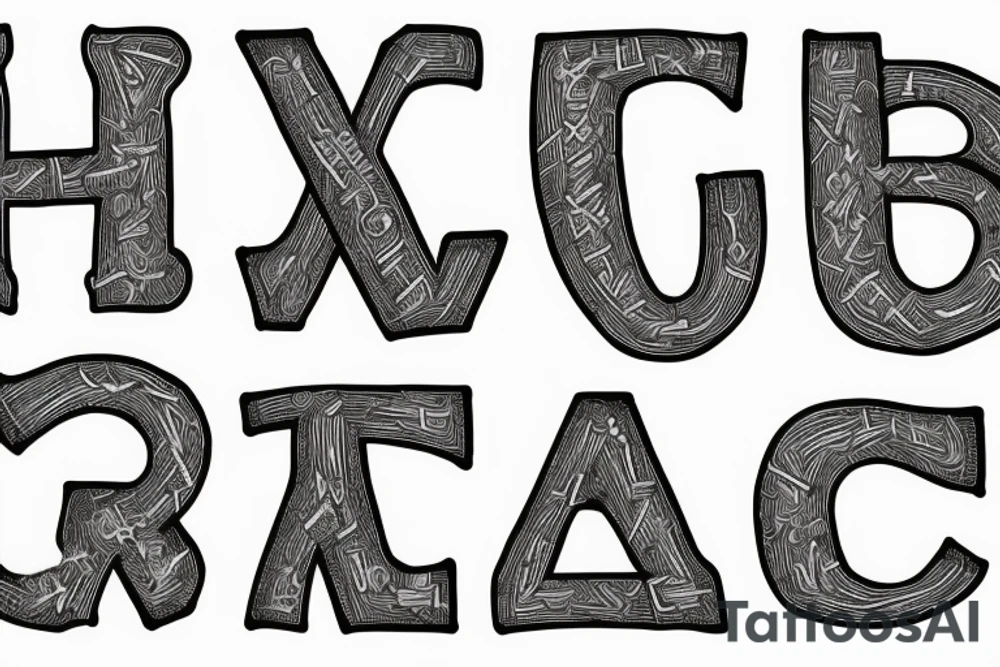 the letters I H S intertwined for a medical student tattoo idea