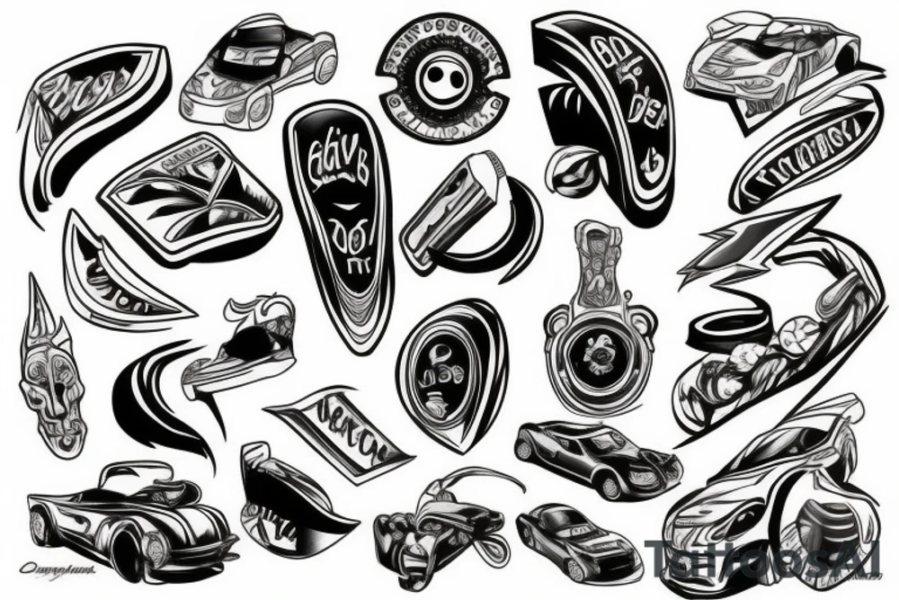 Car drit tattoo idea
