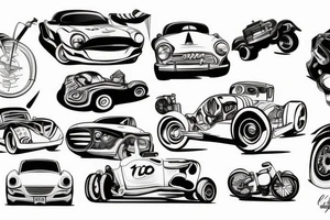 Car drifting tattoo idea