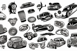 Car drifting tattoo idea