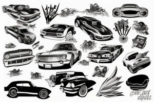 Car drift tattoo idea
