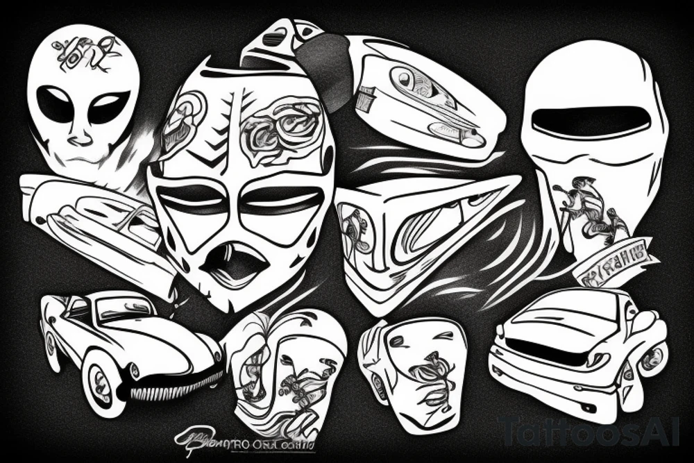 Car drift tattoo idea