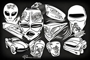 Car drift tattoo idea