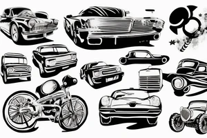 Car drifting tattoo idea