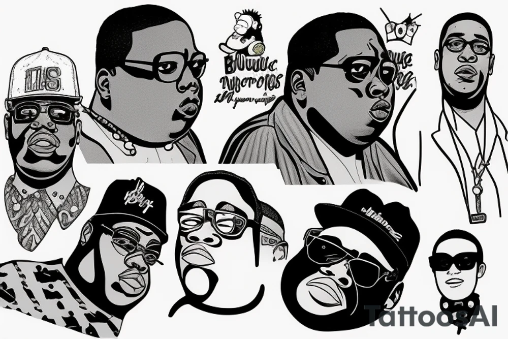 The Notorious B.I.G as a Simpsons character tattoo idea