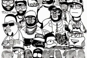 The Notorious B.I.G as a Simpsons character tattoo idea