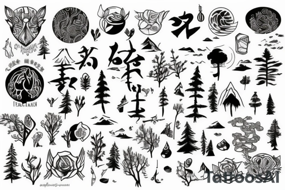 forest tattoo idea