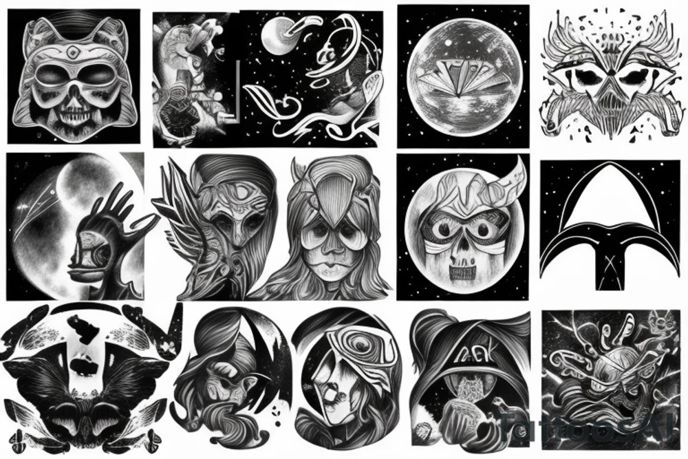 Dark side of moon tattoo idea