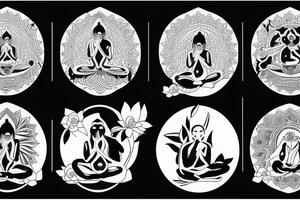 Orang Utan meditating in Lotus pose tattoo idea