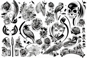 Rękaw z aparatem fotograficznym, kamerą i grami komputerowymi tattoo idea