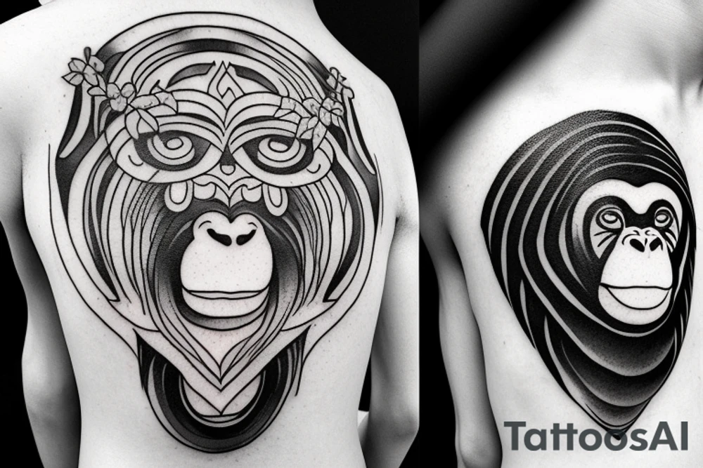 Orang Utan meditating tattoo idea