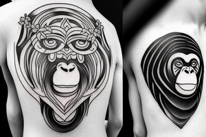 Orang Utan meditating tattoo idea
