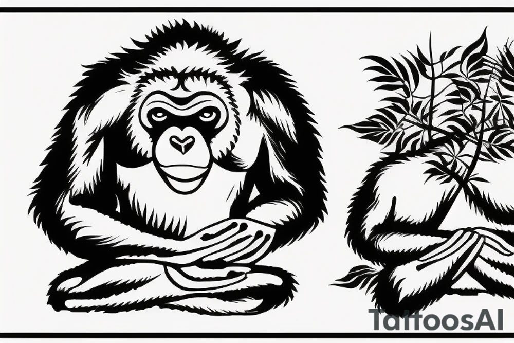 Orang Utan meditating tattoo idea