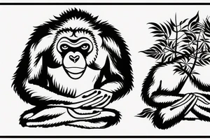 Orang Utan meditating tattoo idea