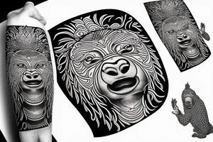 Orang Utan meditating tattoo idea