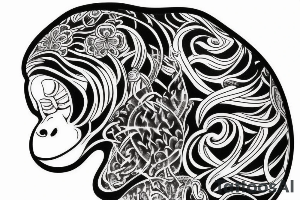 Orang Utan meditating tattoo idea