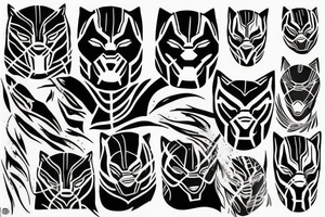 Black panther in the jungle tattoo idea