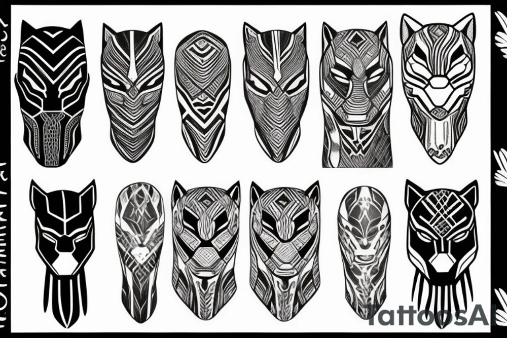 Black panther in the jungle tattoo idea