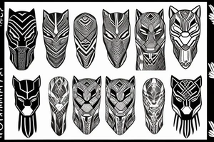 Black panther in the jungle tattoo idea